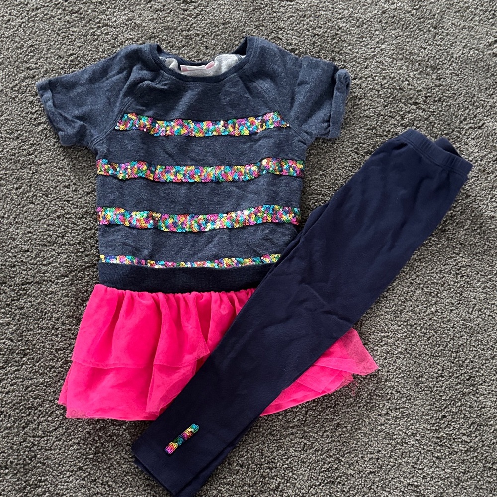 Flapdoodles Navy Heathered Tee